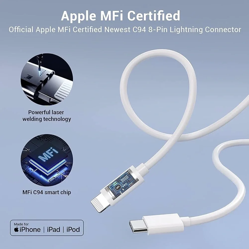 USB C to Lightning Cable (3pack 3ft), Original‎ Type C Lightning Charger, NEW